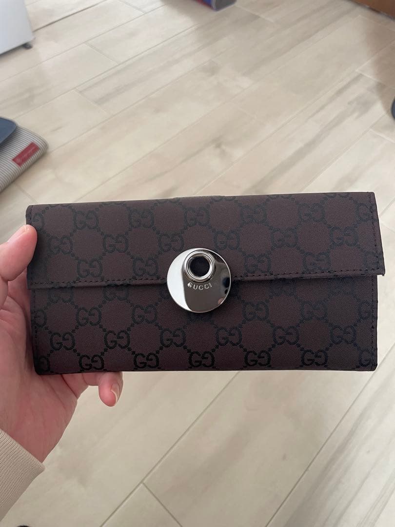 GUCCI GGパターン 長財布 ダークブラウン