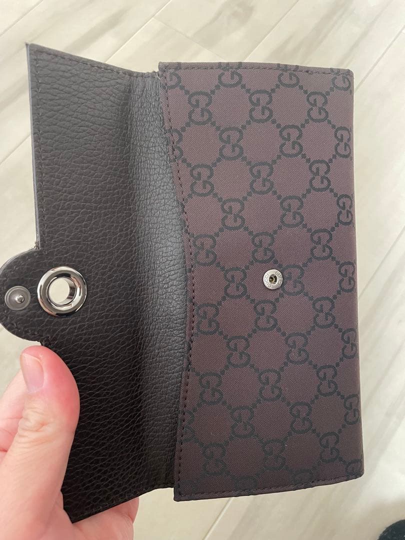 GUCCI GGパターン 長財布 ダークブラウン