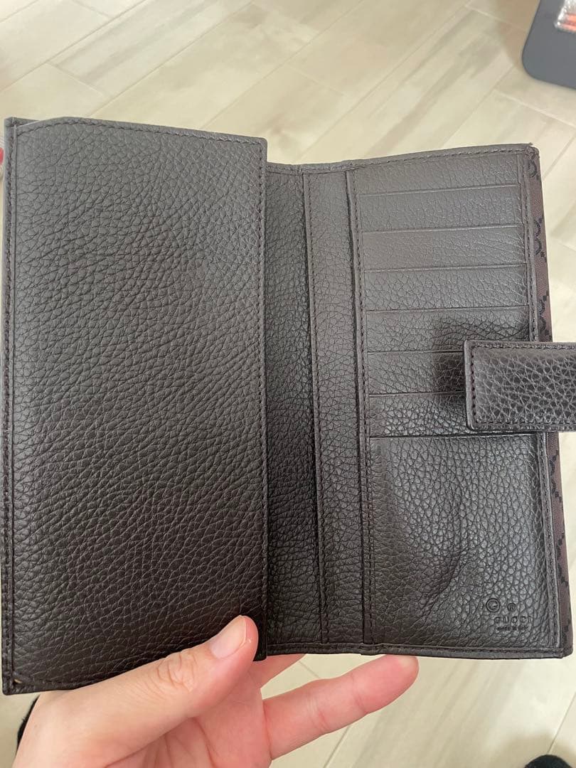 GUCCI GGパターン 長財布 ダークブラウン