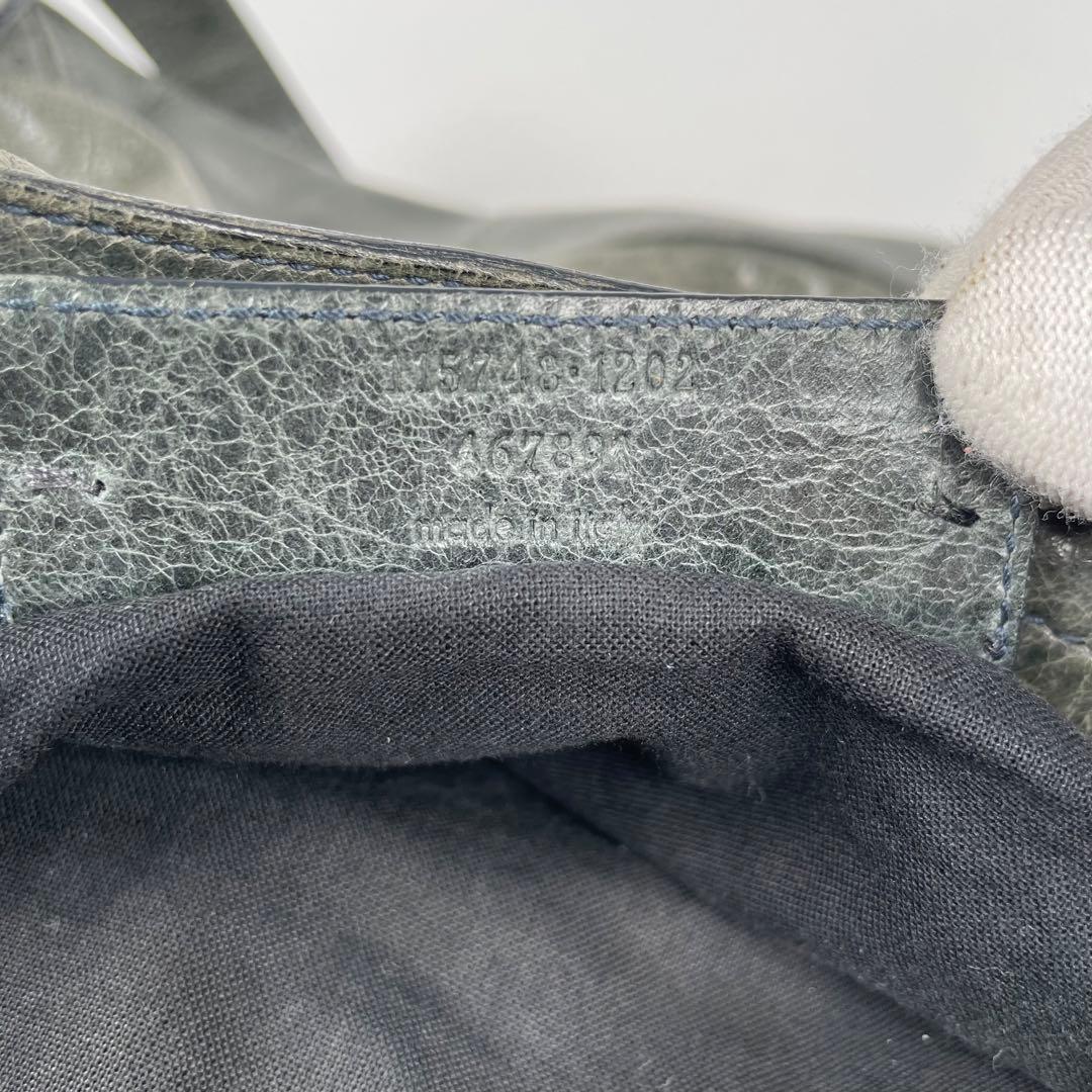 バレンシアガ　ハンドバッグ　ショルダーバッグ　2way レザー　グリーン