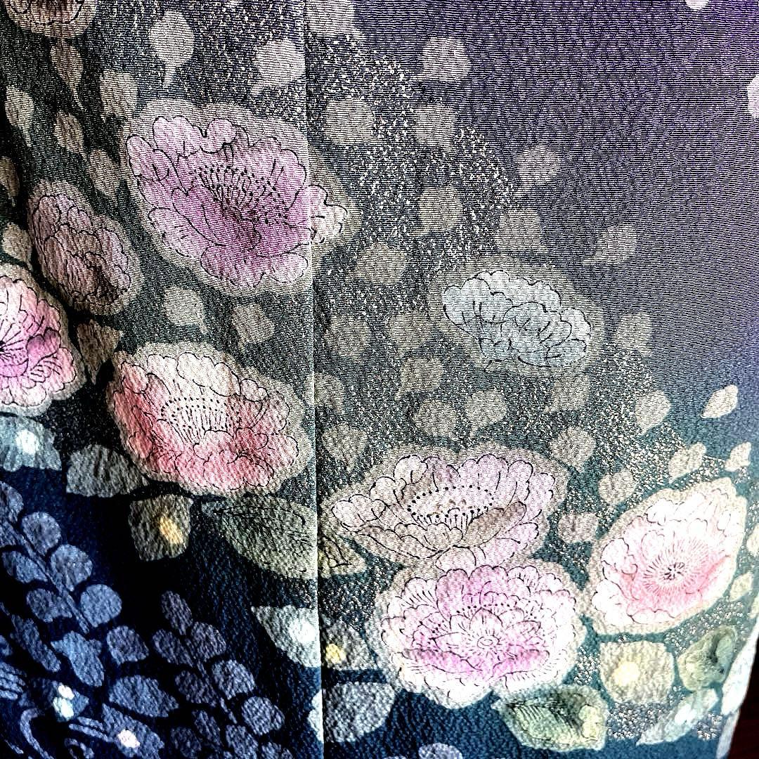 振袖フルセット　辻ヶ花　手描き友禅　ぼかし染め　成人式振袖　振袖　裄丈70