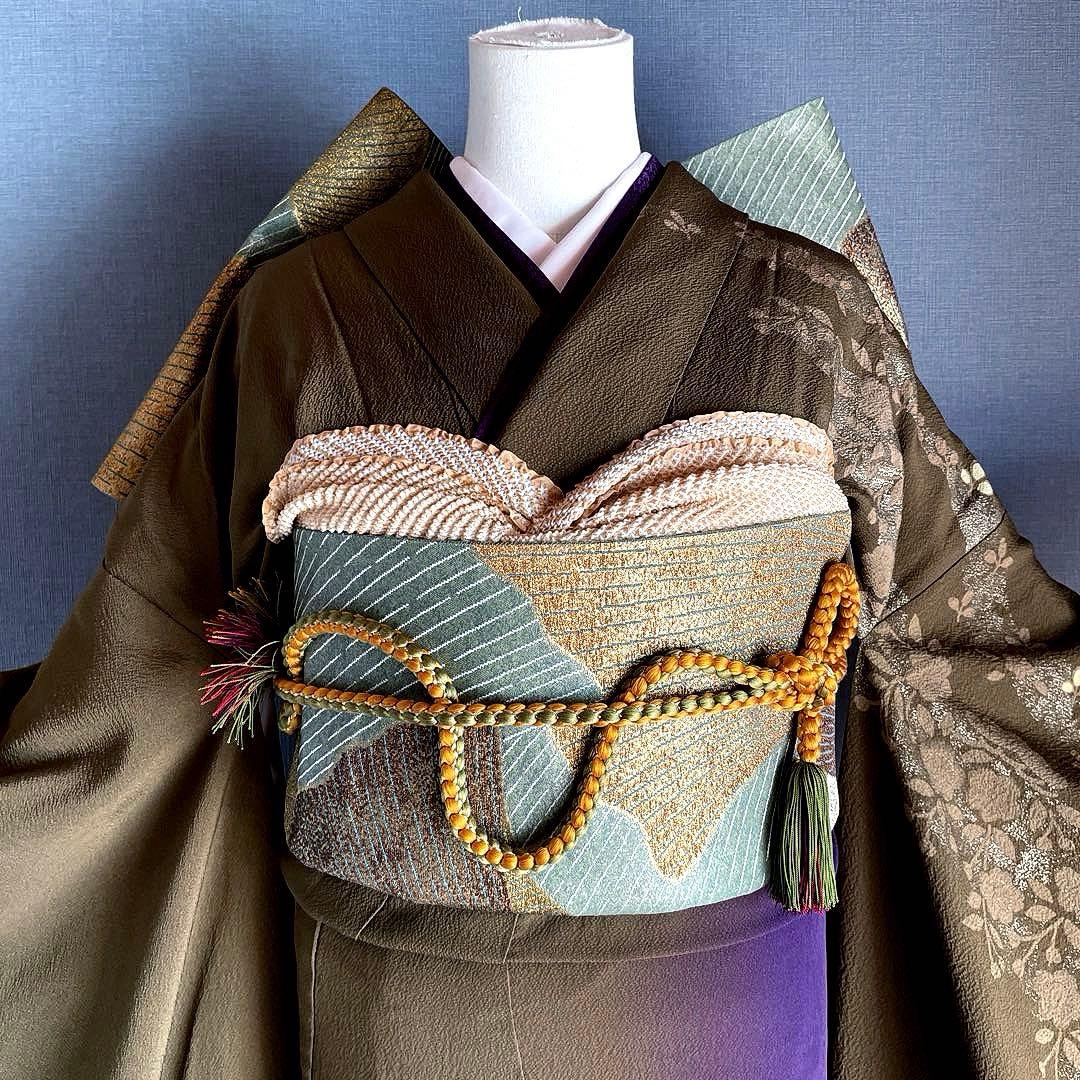 振袖フルセット　辻ヶ花　手描き友禅　ぼかし染め　成人式振袖　振袖　裄丈70