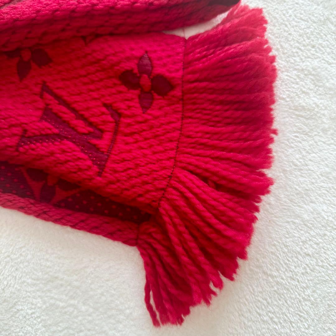 【正規品】　ルイヴィトン マフラー　赤