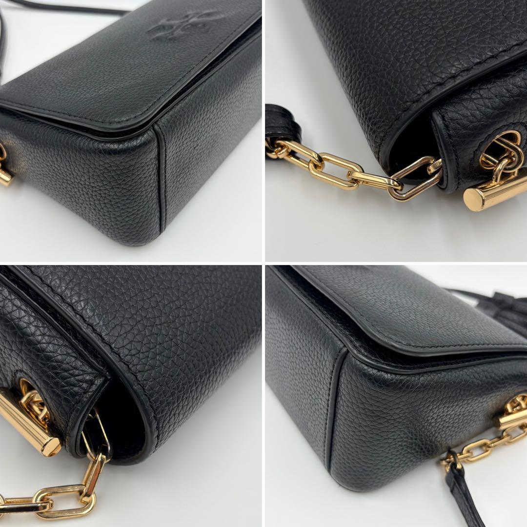 極美品 TORY BURCH ショルダーバッグ エンボスロゴ 自立可 黒 922
