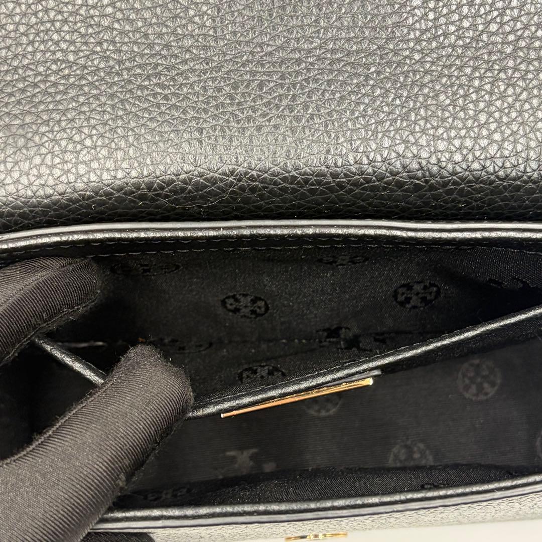 極美品 TORY BURCH ショルダーバッグ エンボスロゴ 自立可 黒 922