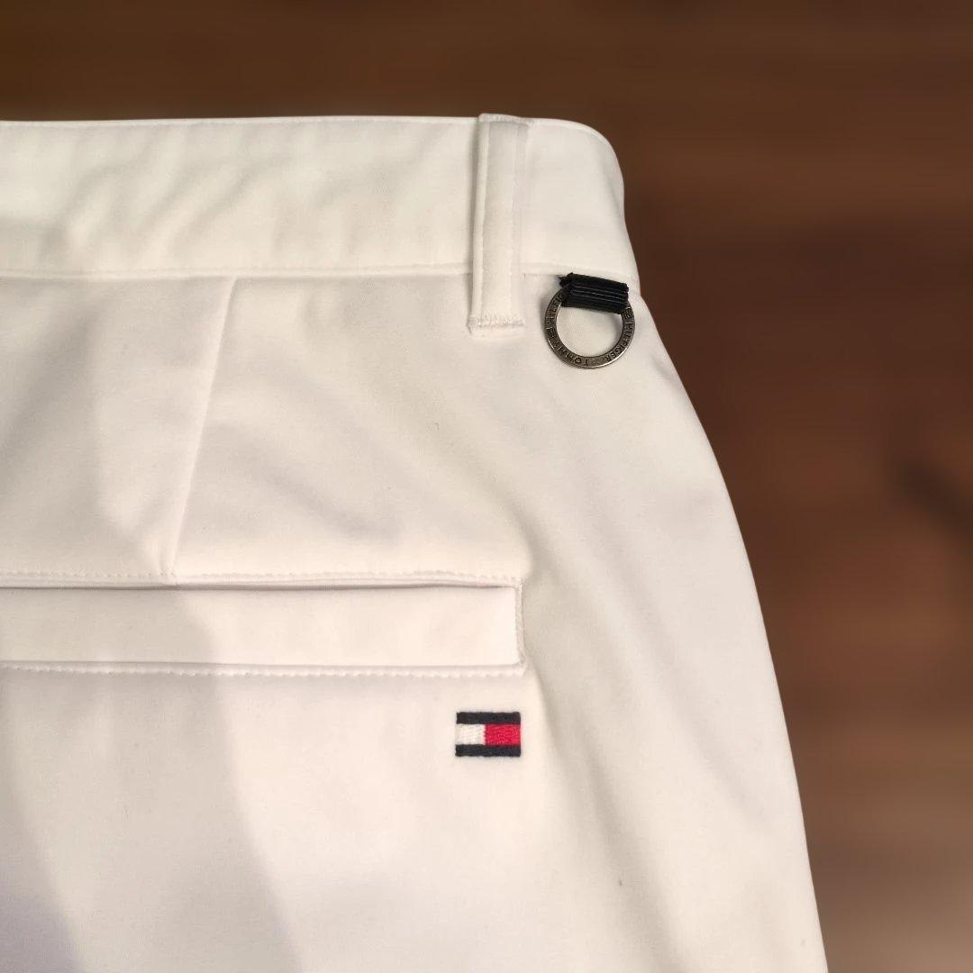 トミーヒルフィガーゴルフ防風 フリース ホワイト パンツ LL