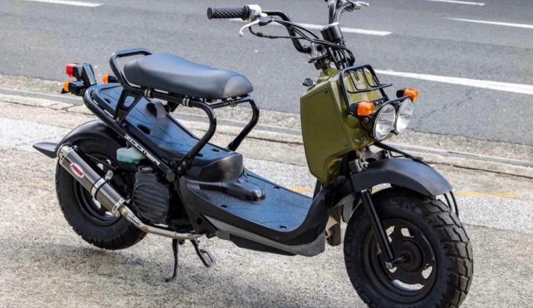 新 HMS製AF58 ズーマー 50 B2X ステンレスマフラー ブラック