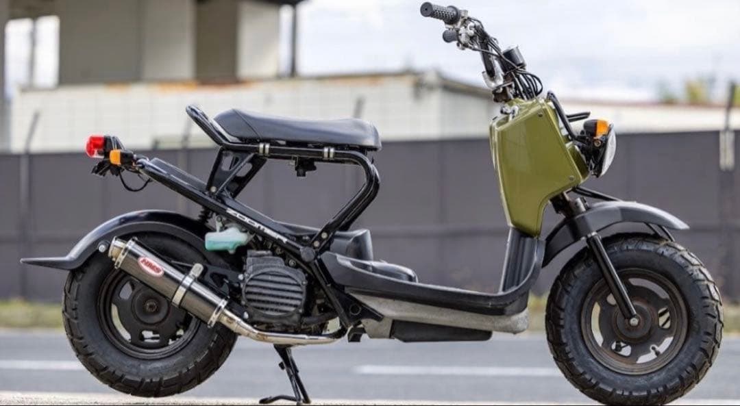 新 HMS製AF58 ズーマー 50 B2X ステンレスマフラー ブラック