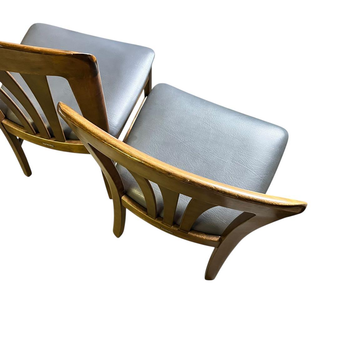 【送料無料】カリモク ダイニングチェア 2脚セット 木製モダン 北欧