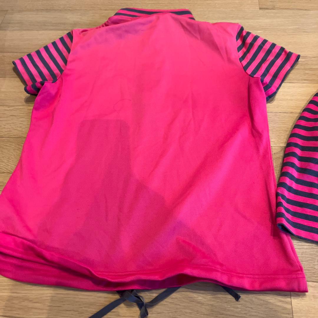 ランバン　スポール　ピンクストライプ ポロシャツとスカートセット　LANVAN