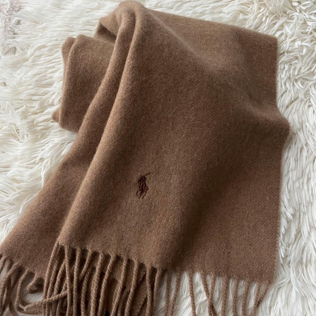 ラルフローレン Polo Ralph Lauren ベージュ マフラー カシミヤ