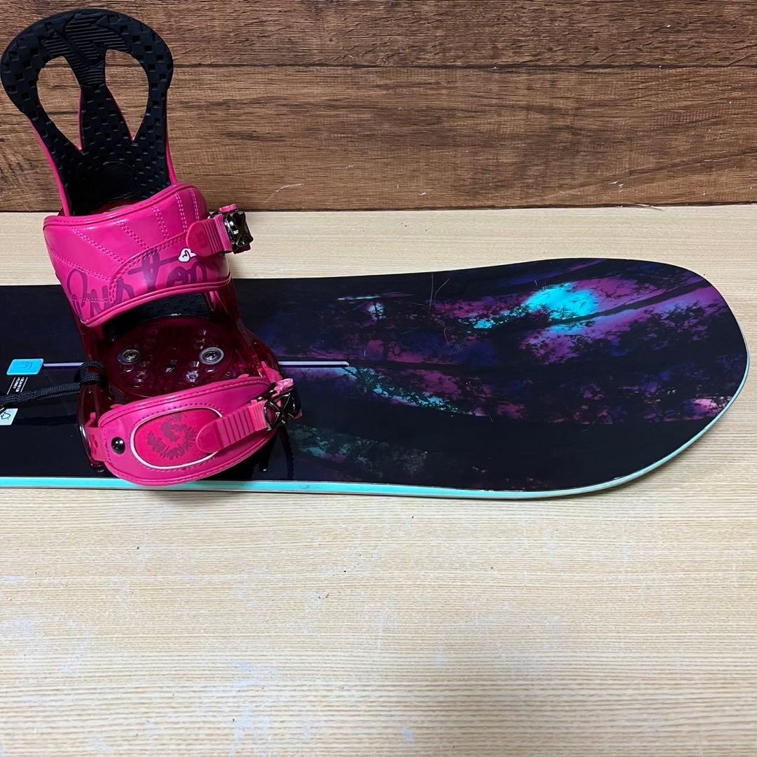 美品　BURTON フライングＶ　レディース　スノーボード5点セット　ブーツ無し