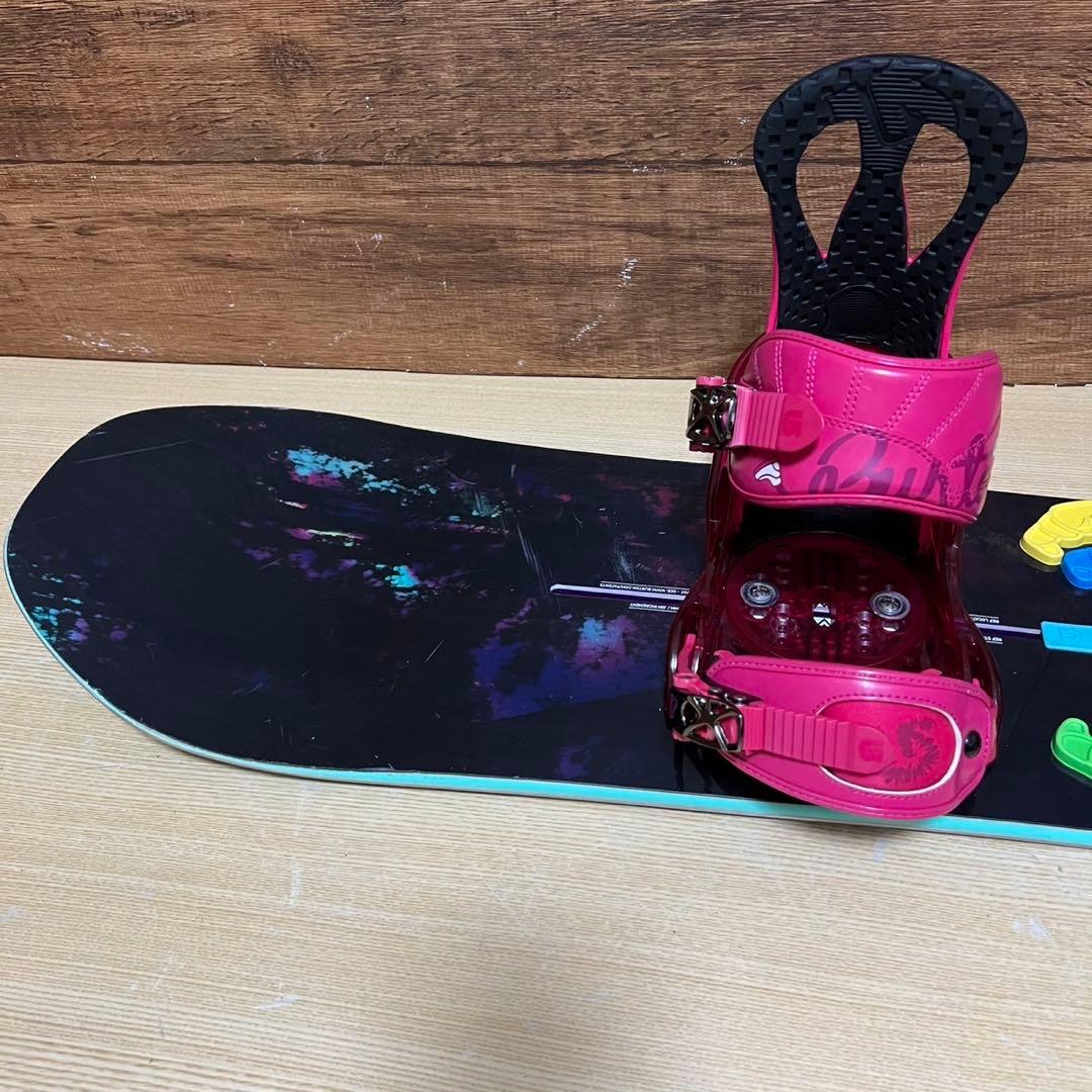 美品　BURTON フライングＶ　レディース　スノーボード5点セット　ブーツ無し