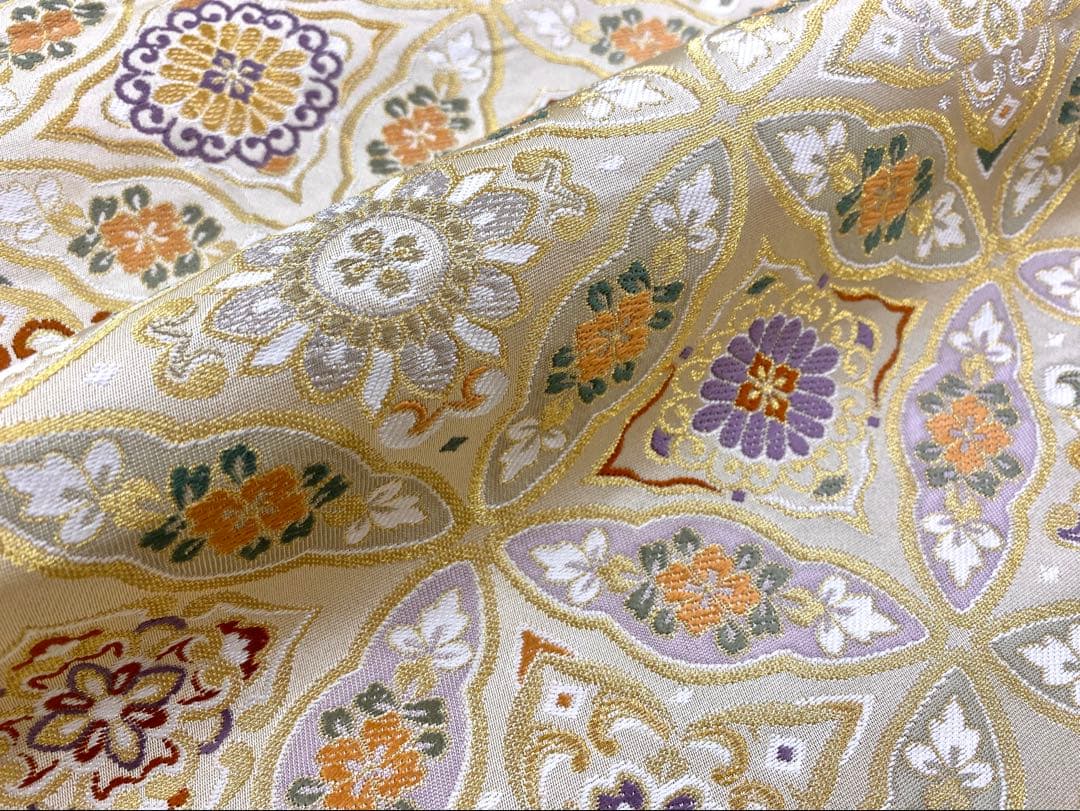 ⭐︎O0961 美品 逸品 上品 七宝 紋様 正絹 袋帯