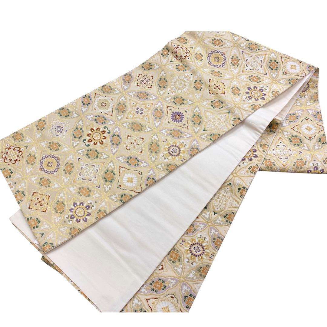 ⭐︎O0961 美品 逸品 上品 七宝 紋様 正絹 袋帯