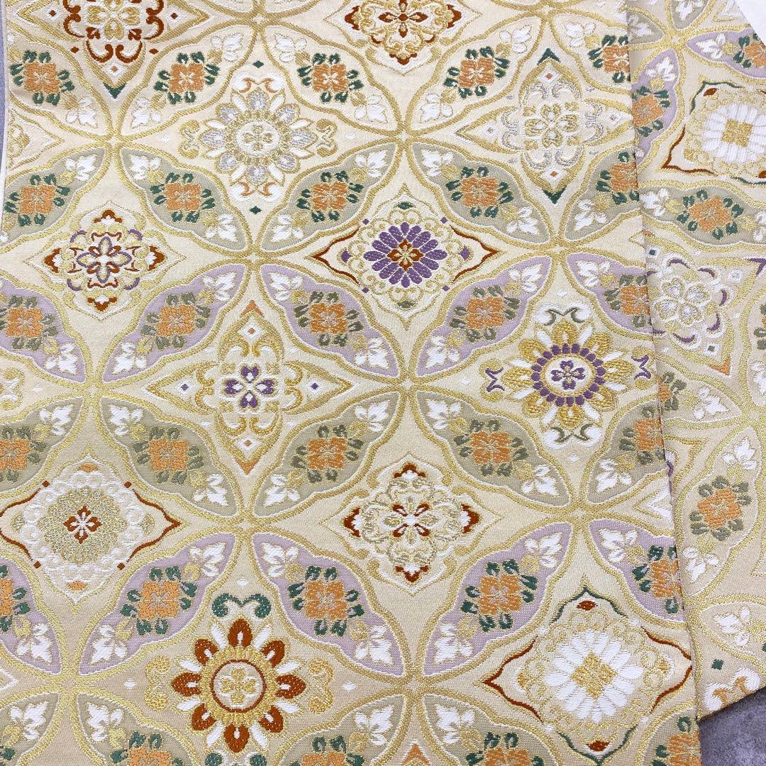 ⭐︎O0961 美品 逸品 上品 七宝 紋様 正絹 袋帯