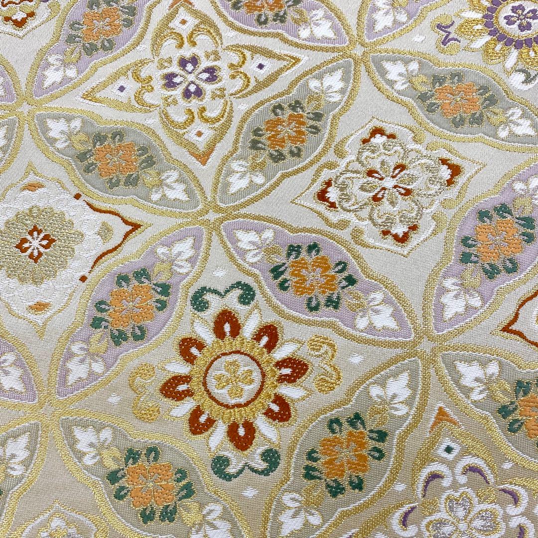 ⭐︎O0961 美品 逸品 上品 七宝 紋様 正絹 袋帯