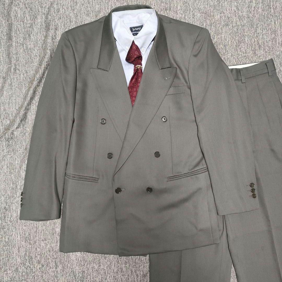 vintage スーツ ダブル セットアップ 5点セット ボックスシルエット