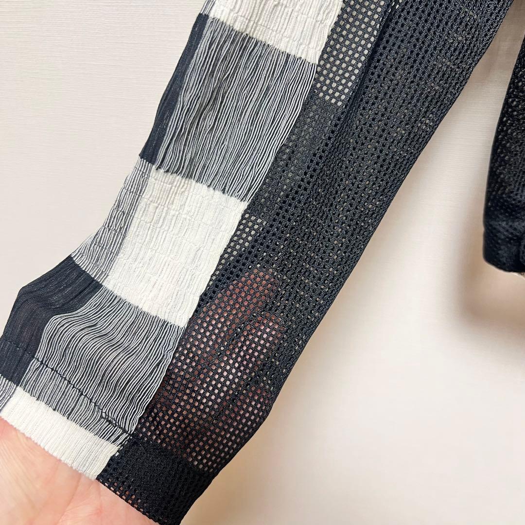 新品　MUNITALP ムニタルプ　チェック柄メッシュジャケット　ゴルフウェア