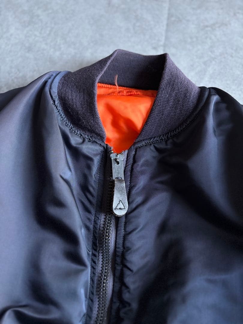 USA製 ALPHA 1968年復刻 USAF MA-1 フェードネイビー L