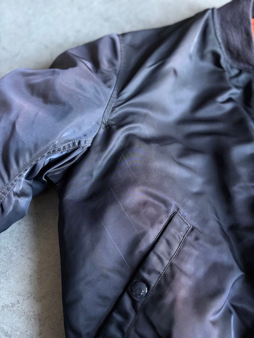 USA製 ALPHA 1968年復刻 USAF MA-1 フェードネイビー L