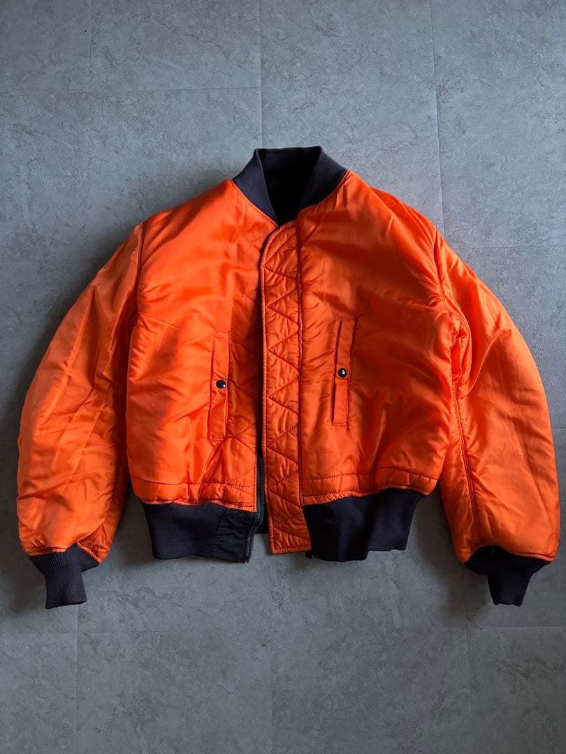 USA製 ALPHA 1968年復刻 USAF MA-1 フェードネイビー L