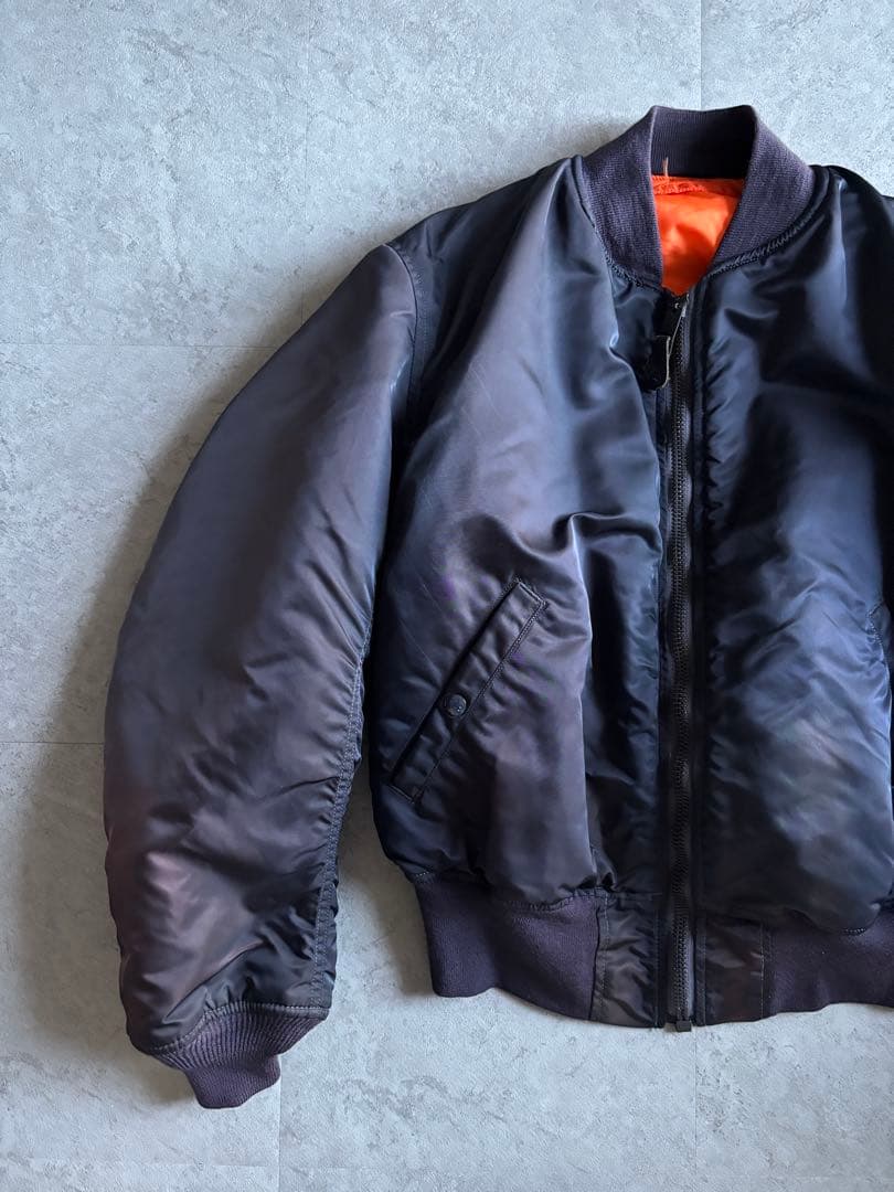 USA製 ALPHA 1968年復刻 USAF MA-1 フェードネイビー L