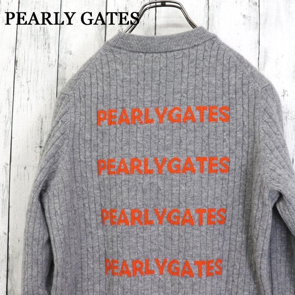 PEARLYGATES　パーリーゲイツ　メッシュ裏地　カシミヤ100％　セーター