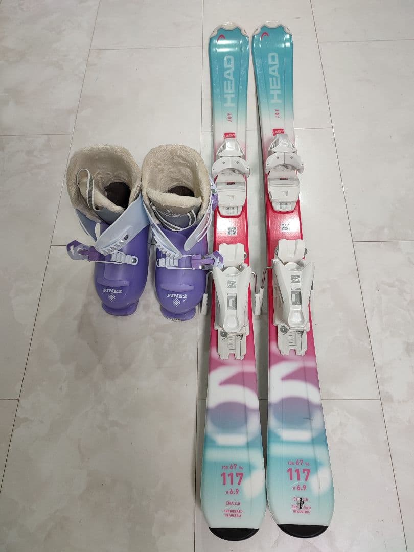 HEAD ジュニアスキー板 117cm FINE2 ブーツ20.0cm セット