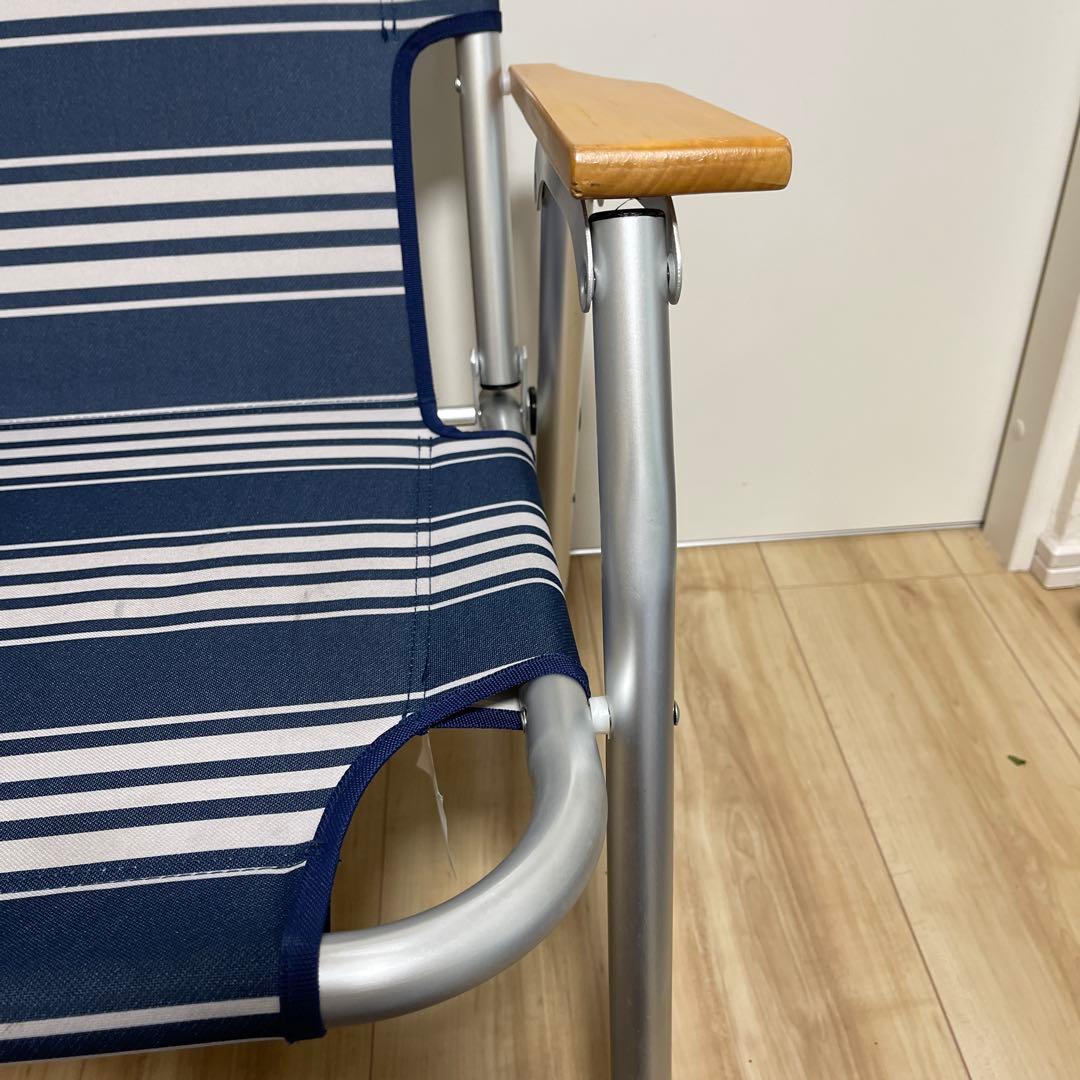 Coleman アウトドアベンチ ネイビー・ストライプ