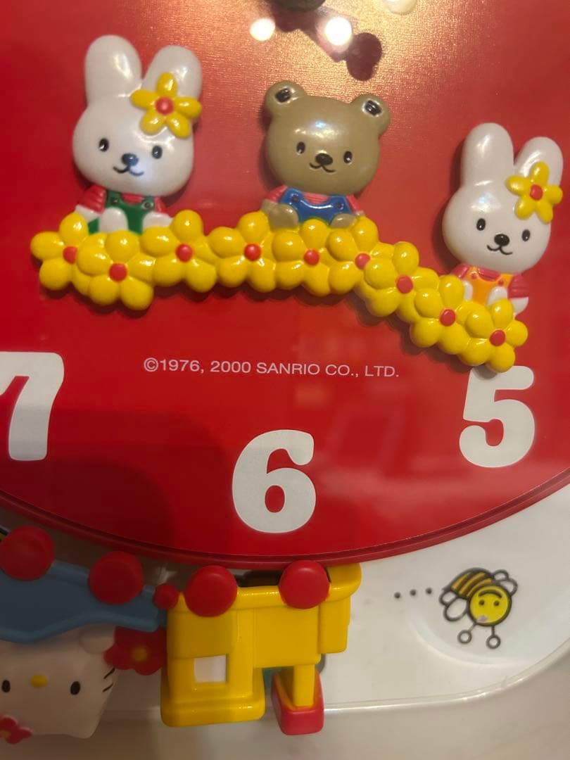 レアサンリオ ハローキティ 掛け時計 からくり時計 汽車 メロディー時計
