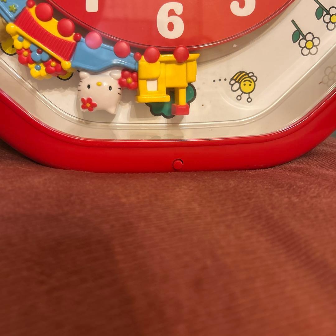 レアサンリオ ハローキティ 掛け時計 からくり時計 汽車 メロディー時計