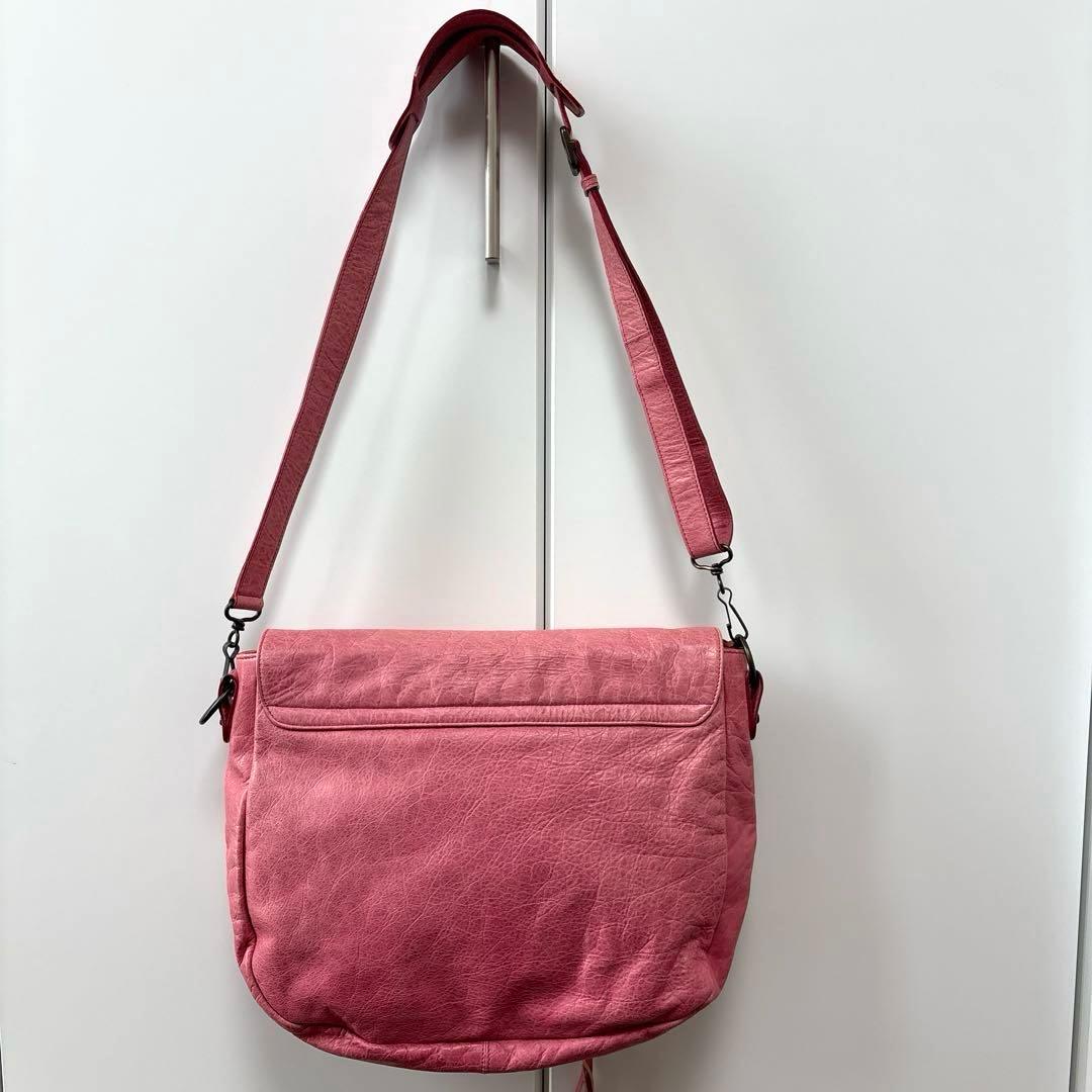 BALENCIAGA/バレンシアガ　フォルク　ピンク　ショルダーバッグ
