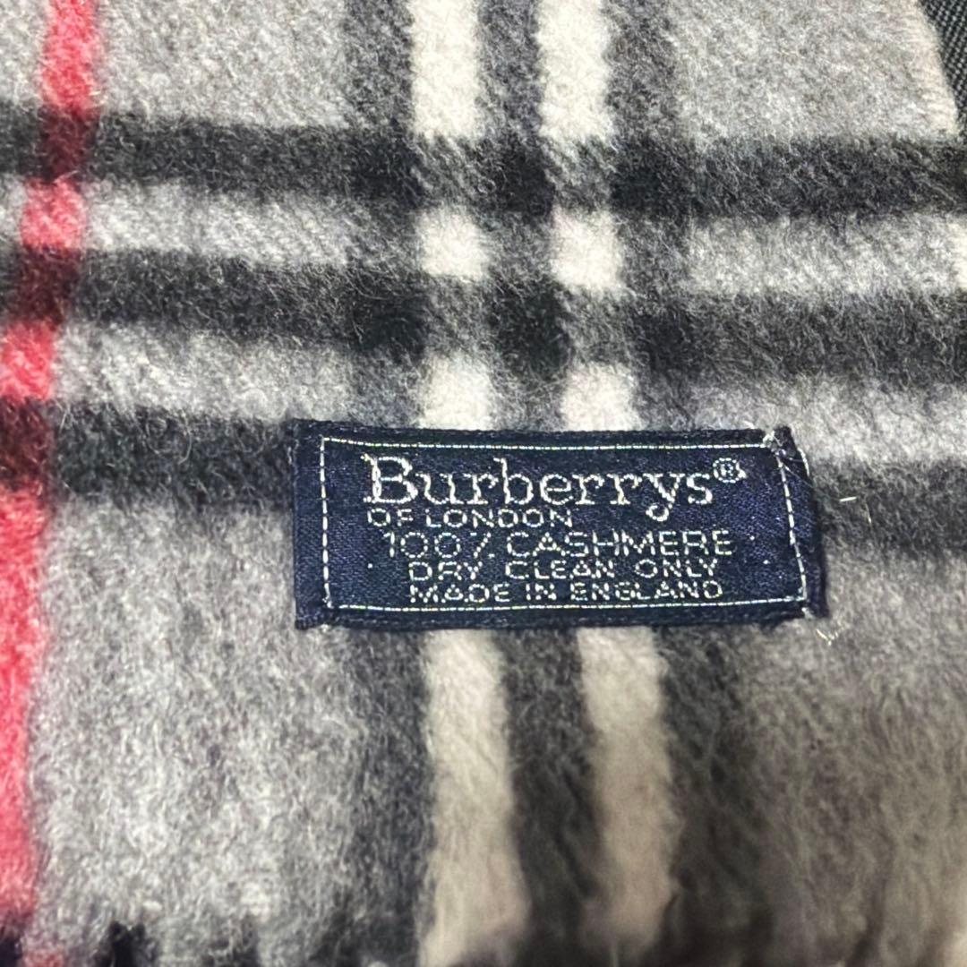 BURBERRY バーバリー マフラー カシミヤ100 ノバチェック グレー