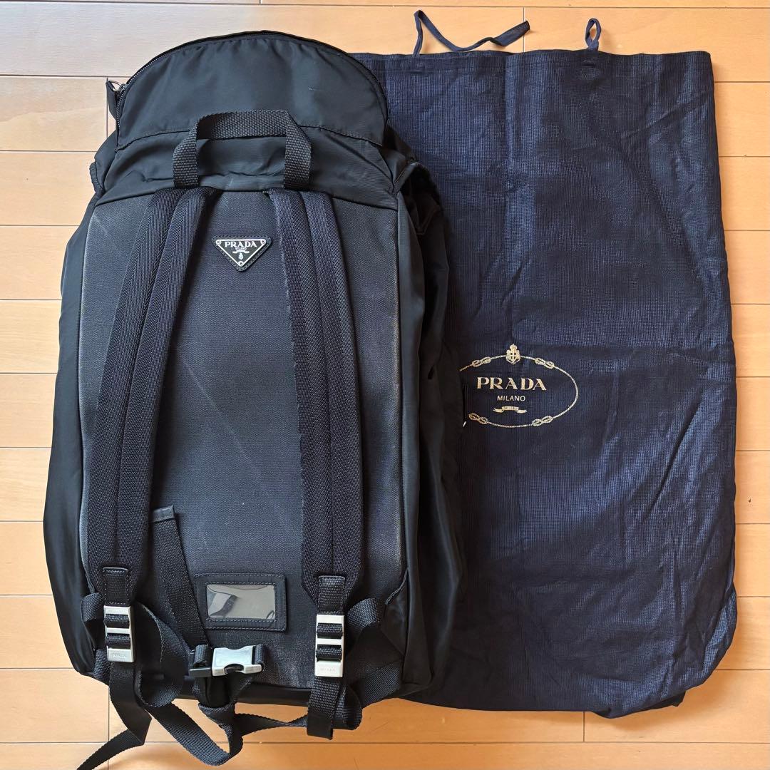プラダ V136 バックパック リュック バッグ ブラック メンズ トラベル