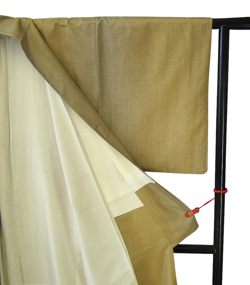 縞大島紬＆紬なごや帯・帯揚げ・帯〆セット（正絹）仕立上りTT1300ジーラ