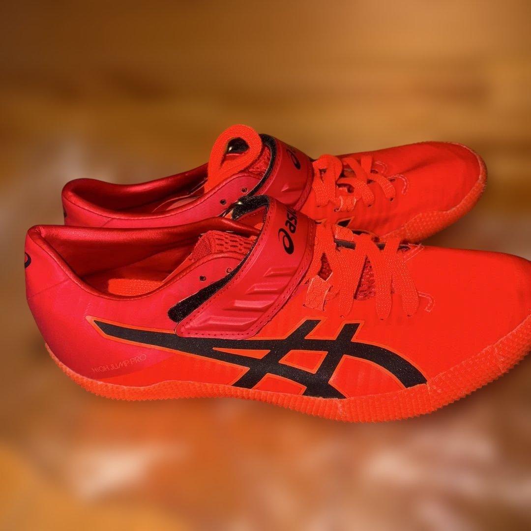 美品asics HIGH JUMP PRO2 R陸上スパイク走り高跳び右足踏切用
