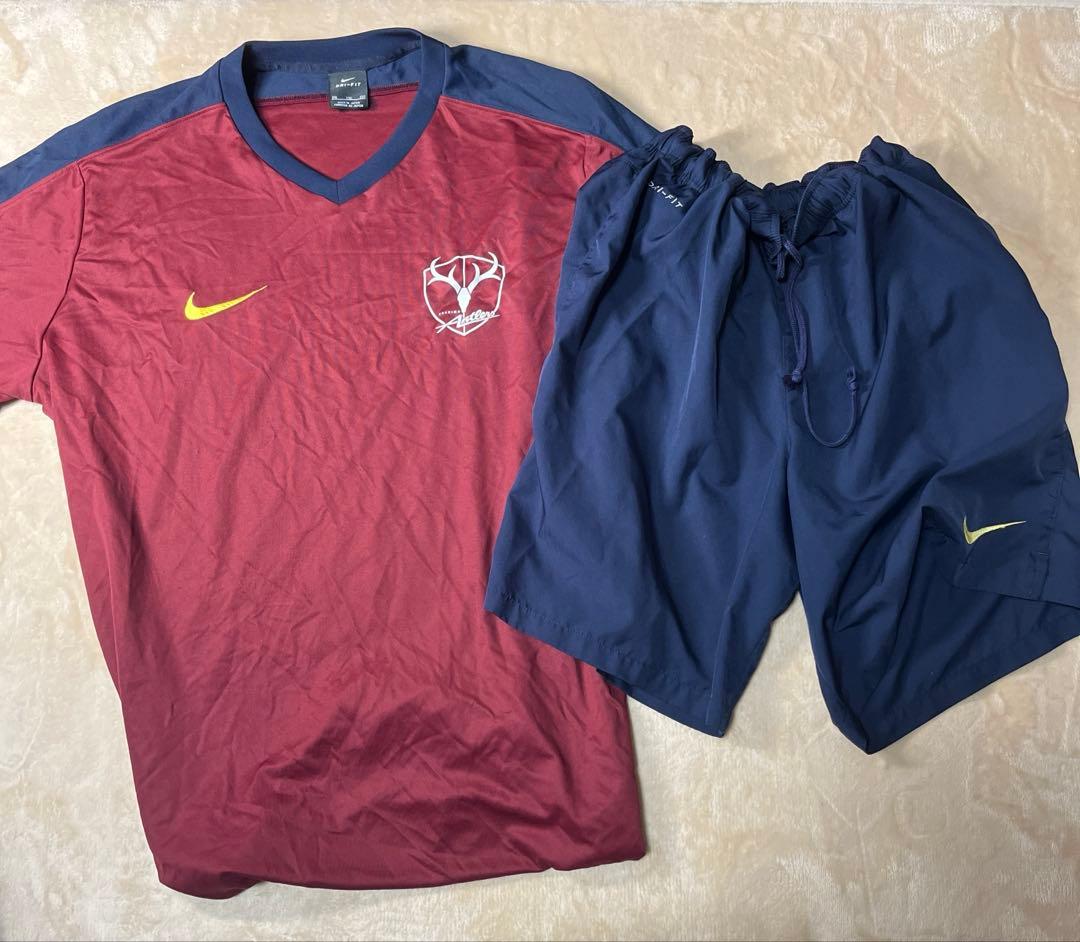 サッカーウェアセット 赤紺