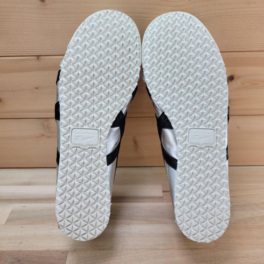 オニツカタイガー メキシコ66 シルバー/ブラック 23センチ