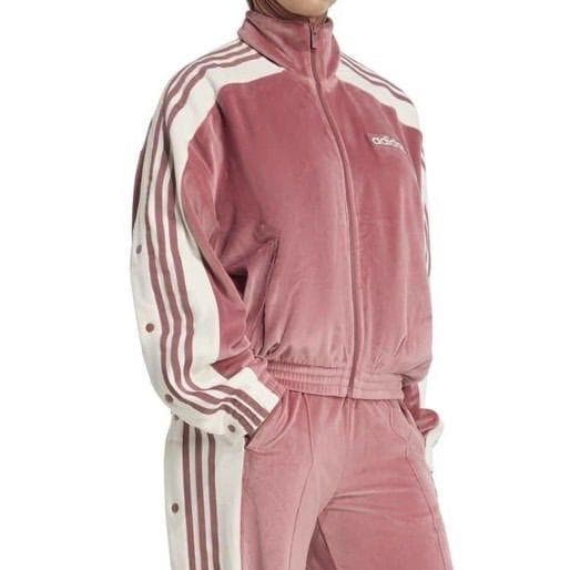 adidas アディブレイク ベロア トラックトップ 重盛さと美 M ピンク