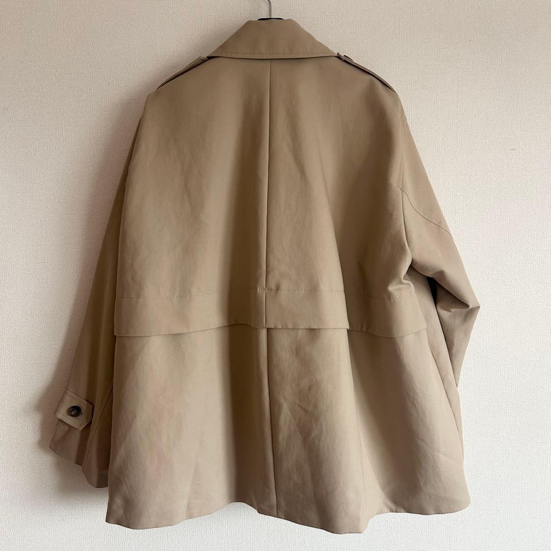 NOBLE コットンダブルクロスハーフコート ベージュ 36サイズ