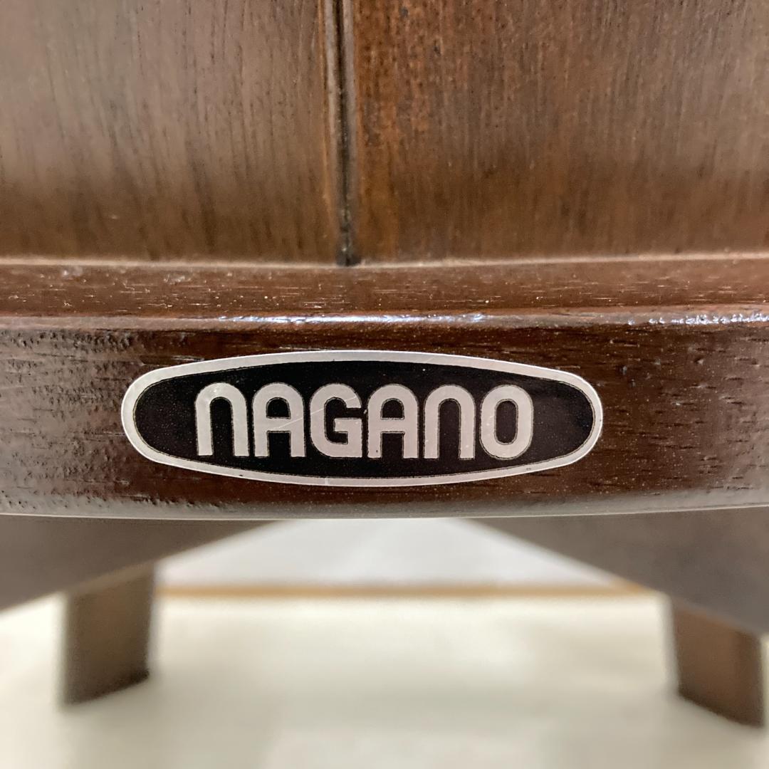 ナガノインテリア　回転式　アームチェア 　ダイニングチェア　椅子　２脚セット