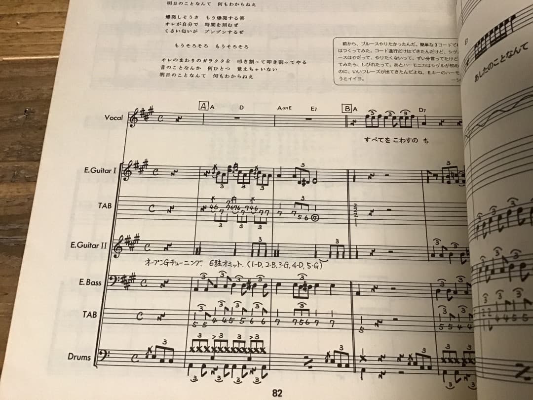 ★バンドスコア&写真集/アナーキー/アナーキズム/タブ譜