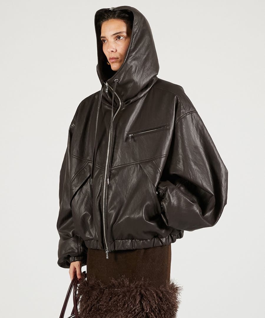 PRANK PROJECT フェイクレザーパテッドトラックジャケット