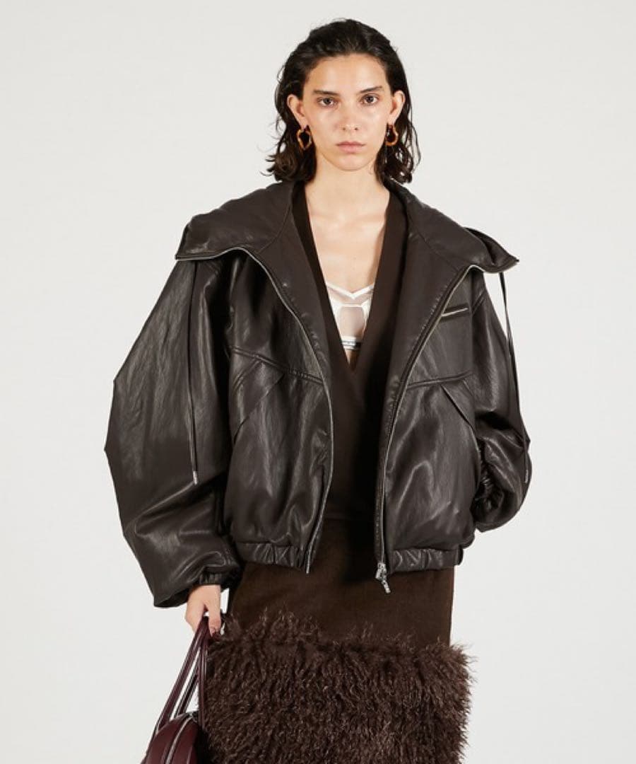 PRANK PROJECT フェイクレザーパテッドトラックジャケット