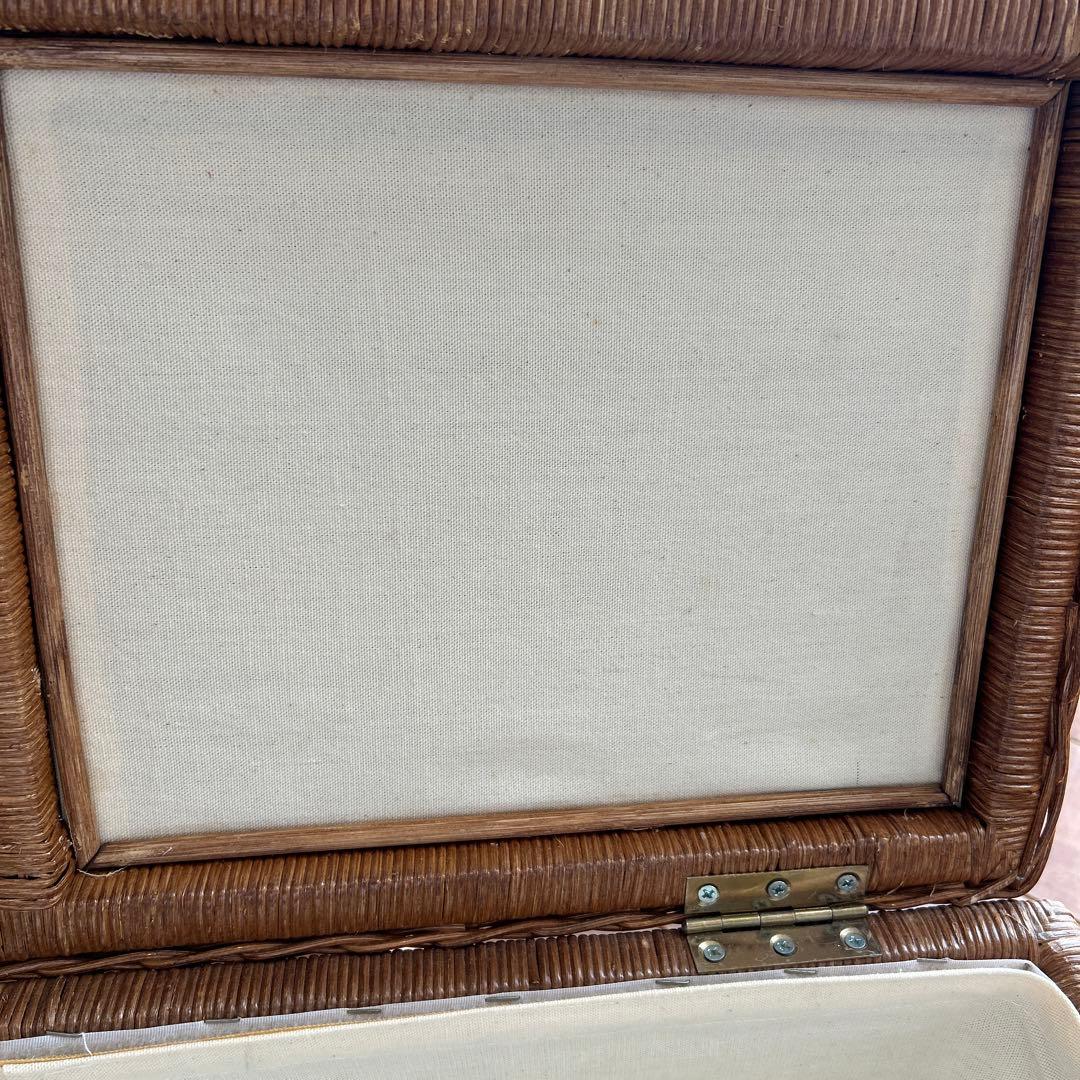 vintage ラタン　大型収納 籐　トランク　蓋付き収納　子供部屋　おもちゃ箱