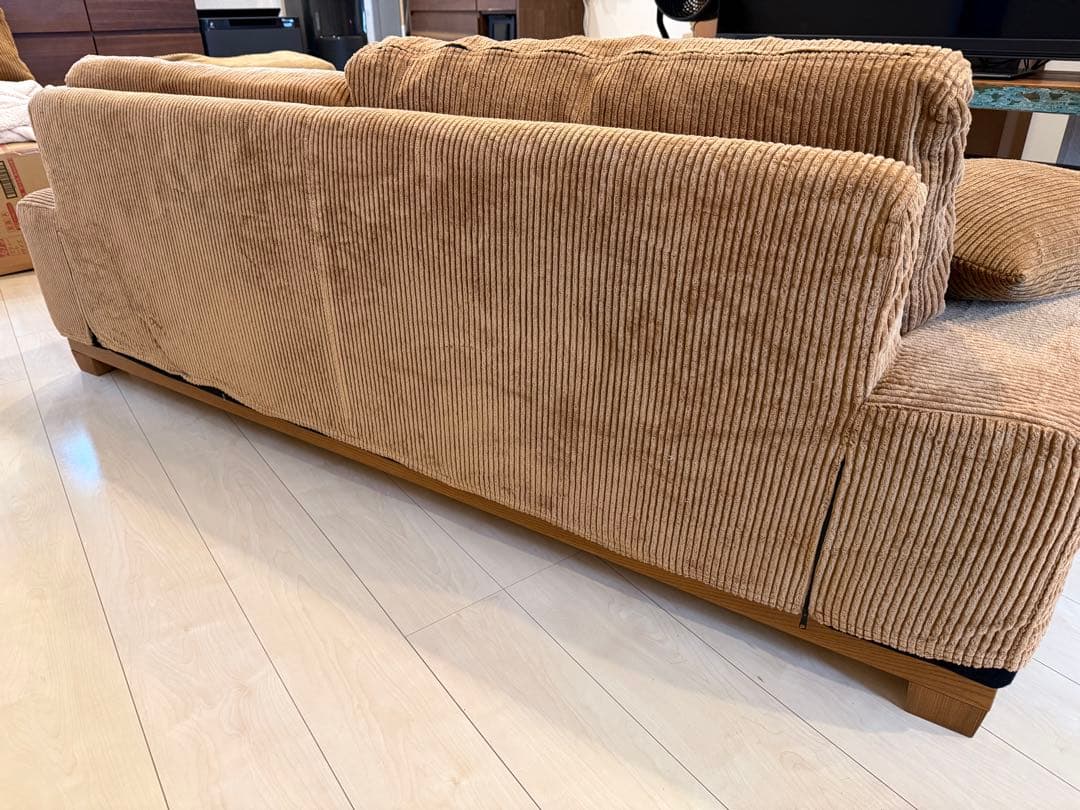 kojiten　リセノ folk 3人用　コーデュロイ　キャメル　5cm