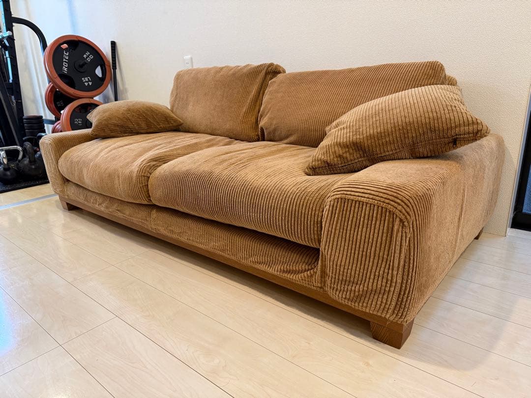 kojiten　リセノ folk 3人用　コーデュロイ　キャメル　5cm