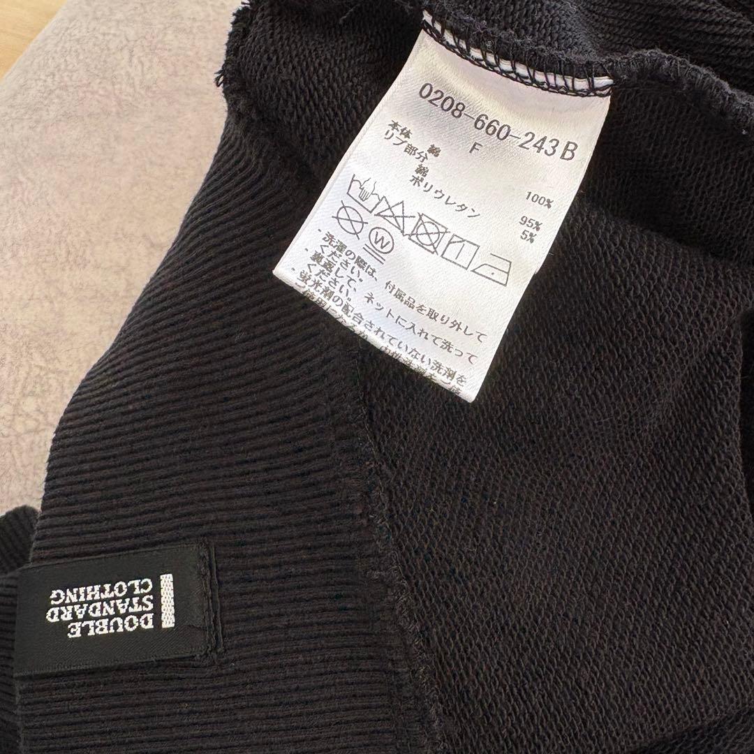 24AW ダブルスタンダードクロージング グラフィック裏毛パーカー ベアー 黒