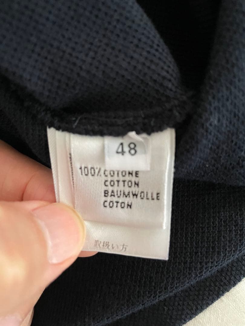 【美品】 クルチアーニ ポロシャツ 鹿の子 48 ネイビー